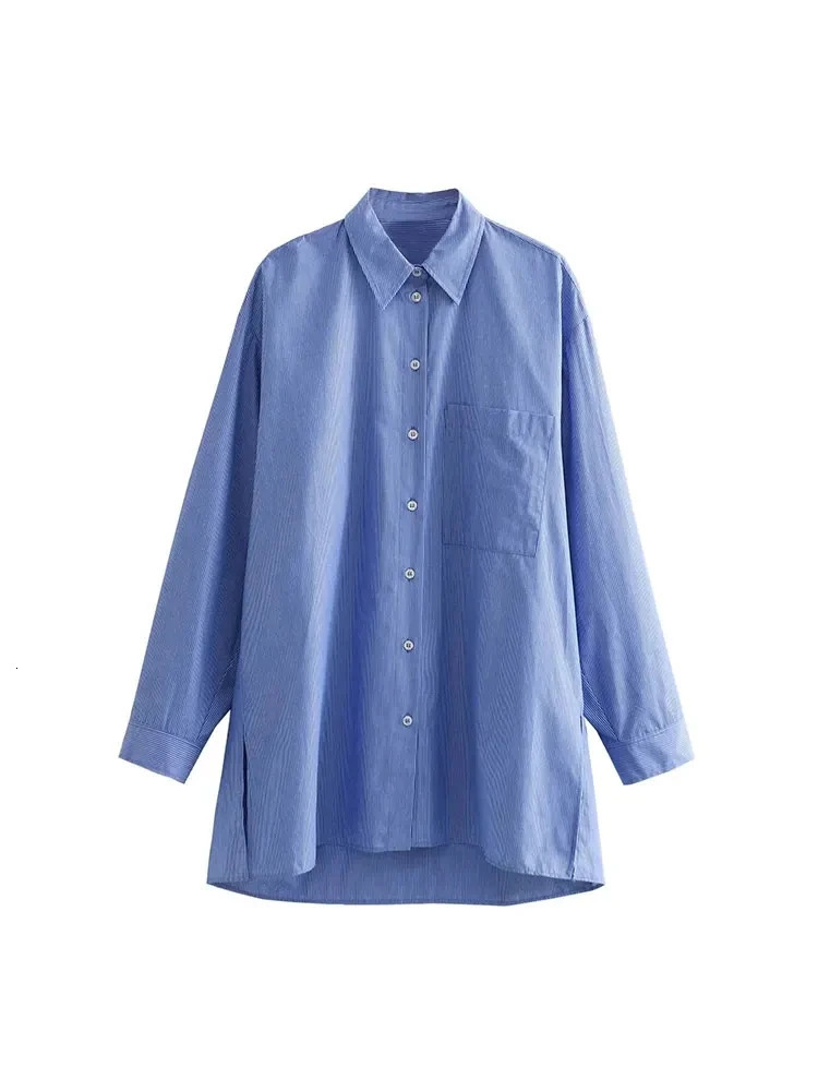 Nlzgmsj Vintage Blue Striped Chic Women Suit Single Breasted Turndown Collar Blouse Loose Shorts Autumn Female Set 240323