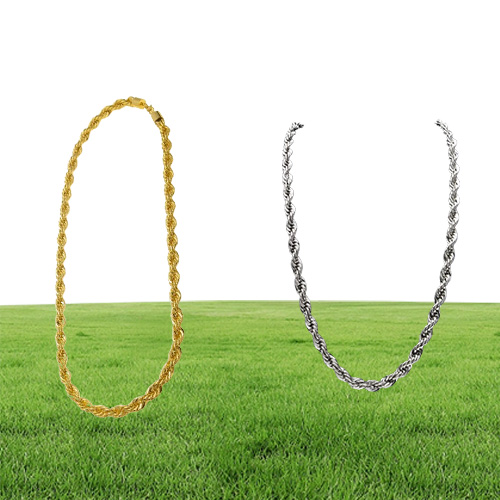 Gold Rope Chains For Men Fashion Hip Hop Necklace Jewelry 30inch Thick Link Chain
