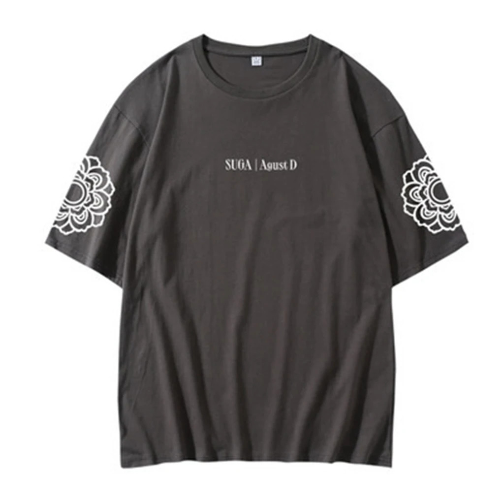 Kpop AGUST D DDAY TOUR MERCH Tshirt SUGA Vocal Concert Same Oneck Short Sleeved Flame Cotton Shirt Y2K Oversize Top Tee 240320