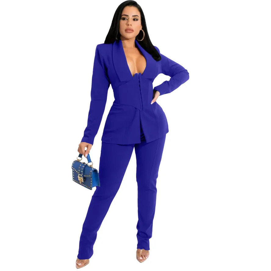 Black Elegant Office Suites for Women Professional Fashion Lapel Longsleeved Blazer Set Female Patchwork Woman Pants Suit Red 240327