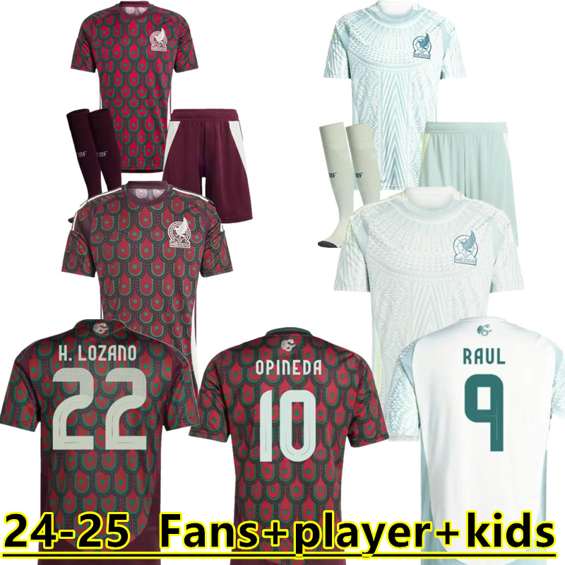 2024 2025 MeXiCO Soccer Jerseys 24/25 National Team Football Shirt Men Kit Home Away Camisetas Copa America Maillot Mexique Camisetas 1985 Retro Red White CHICHARITO