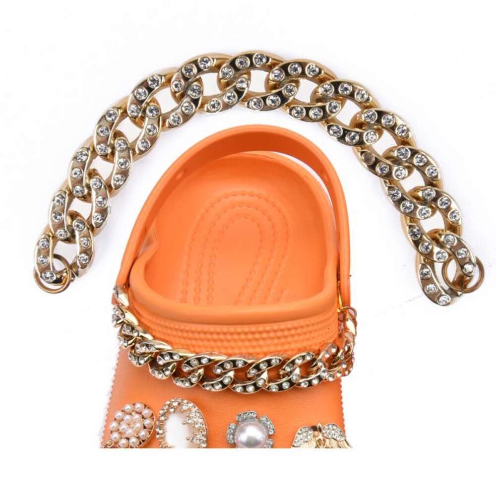 Wholesale metal/resin Shoe chain Decoration Charm Chain for DIY Women Clog Shoes