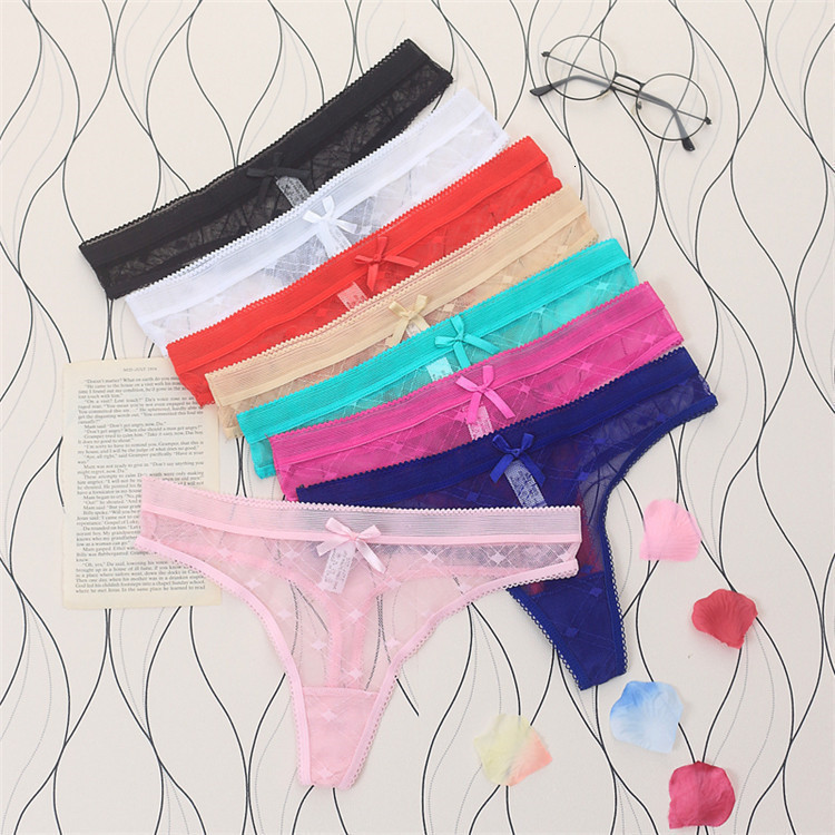 Women's Panties 6pcslot Women Underwear Panties Teenage Girl Thongs Plus size Sexy mesh Tangas Female Erotic Lingerie Culotte XXS-XXL 1856P6 2011