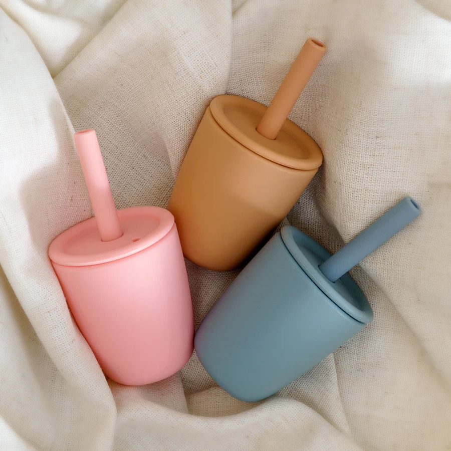 Sippy Cup For Baby BPA Free Toddlers Learning Drinkware Children Soft Straw Cups Tableware Kids Child Bottle Stuff 240322