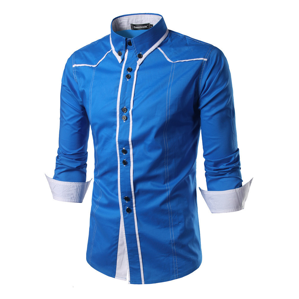 jeansian Spring Autumn Features Shirts Men Casual Shirt Arrival Long Sleeve Casual Slim Fit Male Shirts Z034 220706