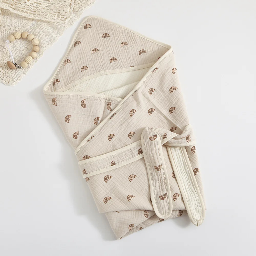 4 Layer Muslin Baby Quilt Swaddle Blanket Born Bedding Sleeping Bag for born Wrap Soft Bath Towel Babies Accessories 240313