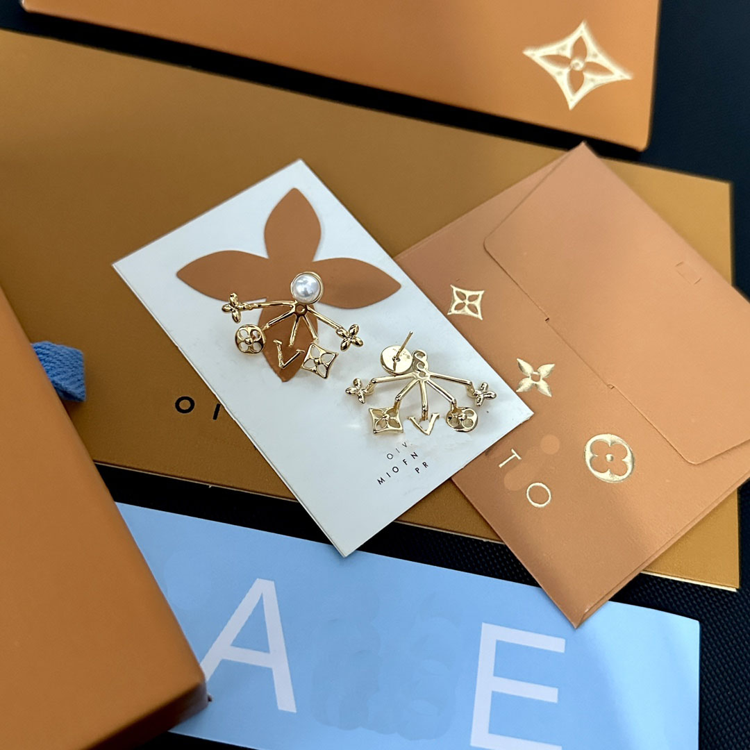 L Hoops Hoop Stud Earrings Gold Earing Big Circle Classic Accessories Designer Jewelry Boucles Doreilles 065