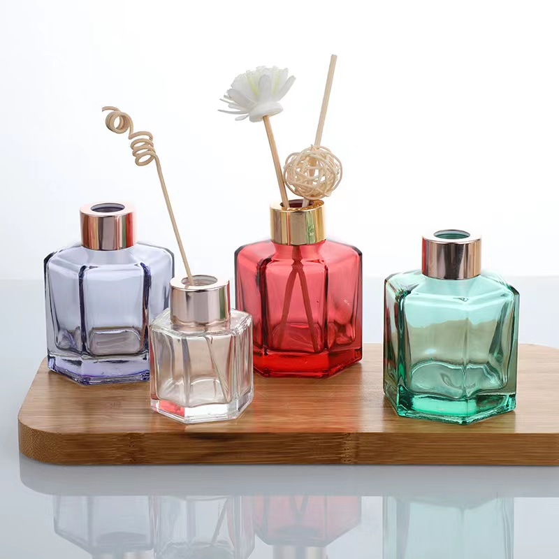 50ml Diffuser Bottles Glass Empty Essential Oil Bottle Fragrance Container Transparent Aromatherapy Refillable Bottle