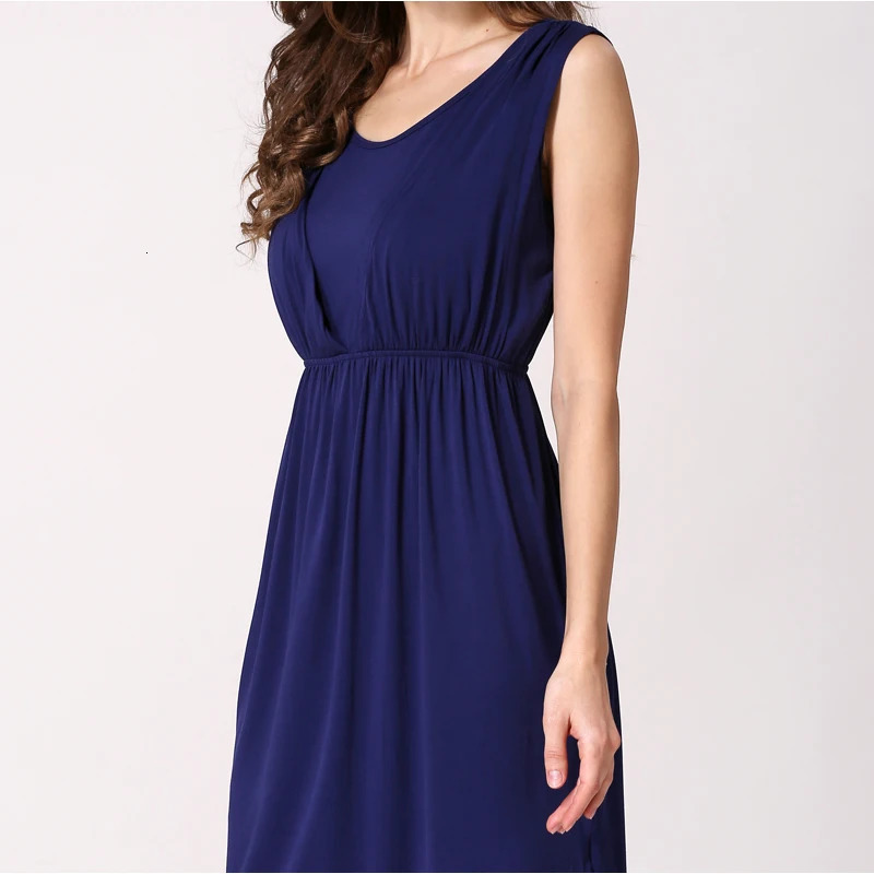 Summer Maternity Clothes Breastfeeding Dress Sleeveless Dresses For Pregnant Women Lactation Vest Nursing Skirt 240327
