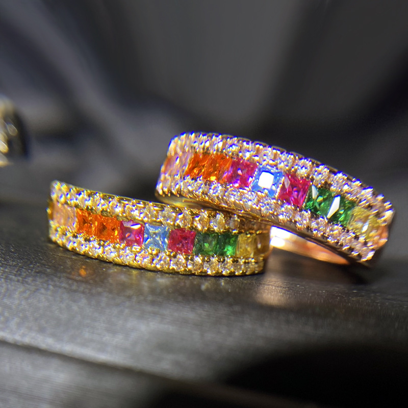 Sparkg Wedding Rings: Sterg Sier Cubic Zirconia CZ Dia Rose Gold Party Women Open Adjustable Ring