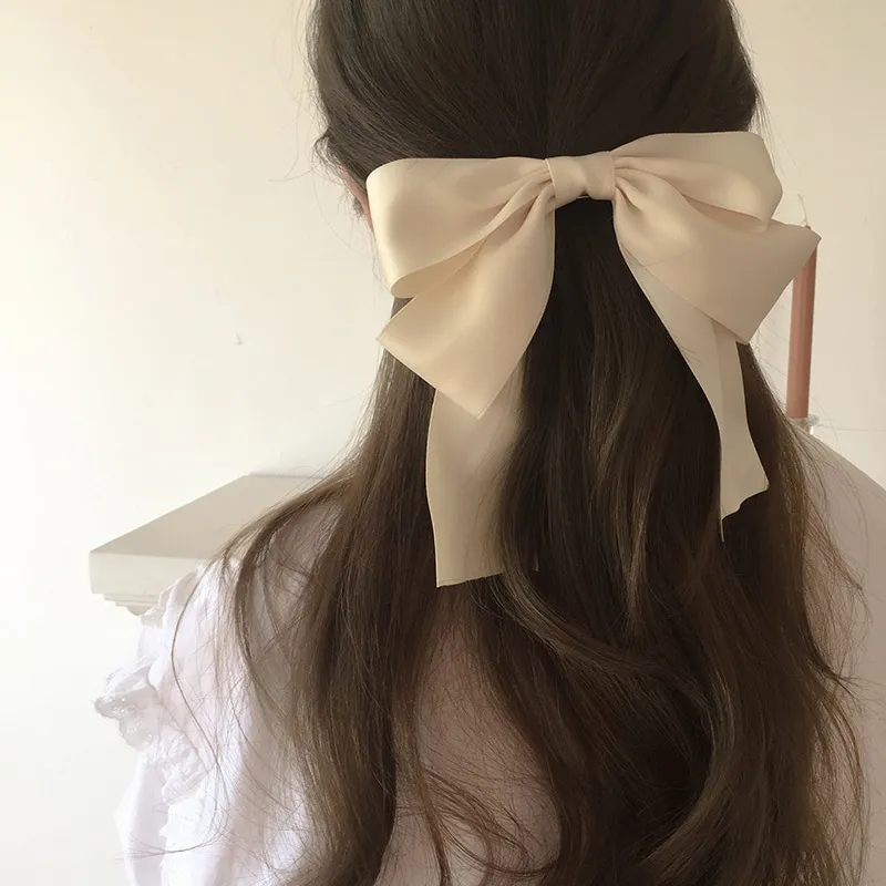 Pins Net Red Temperament Changchun Flower Blue Large Bow Hairpin Girls Korean Version New Spring Hairpin Wholesale Version Coreana Nueva Horquilla De 