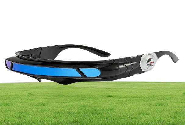 Sunglasses Super Cool Futuristic Caliburst Cyclops Wrap Colored Polarized Mirror Shield Sun GlassesSunglasses