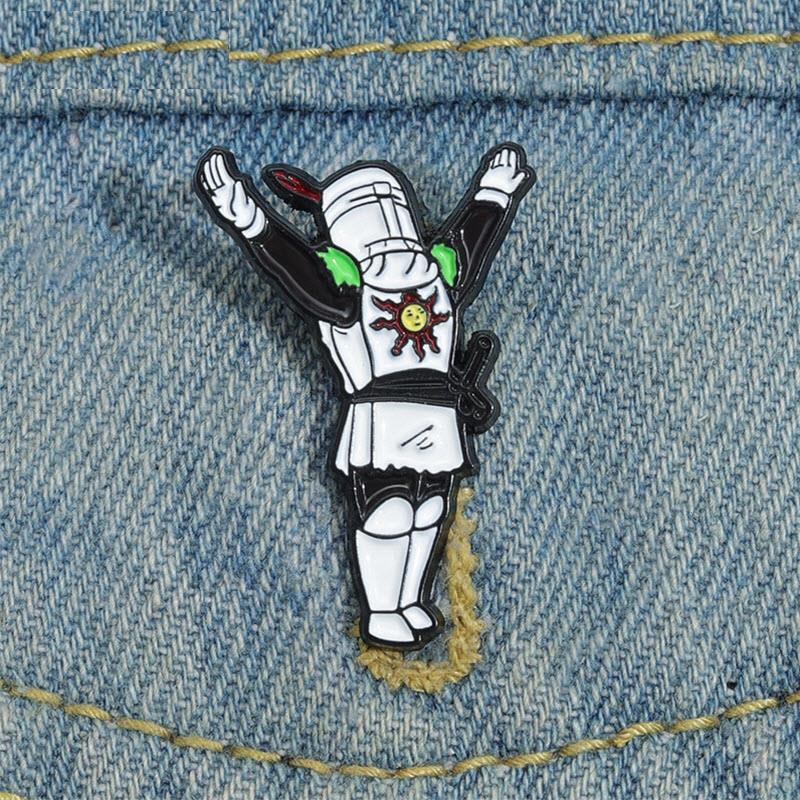 DARK SOULS Game Enamel Pins Custom Solaire Of Astora Brooches Lapel Badges Cartoon Jewelry Gift for Players Friends