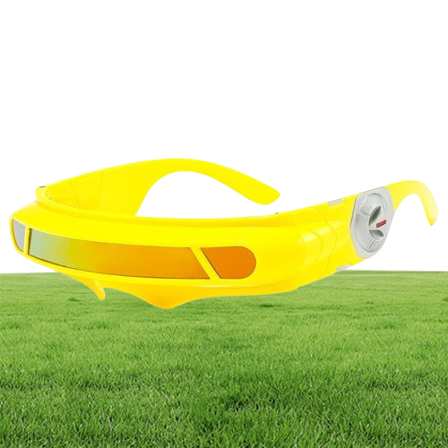 Sunglasses Super Cool Futuristic Caliburst Cyclops Wrap Colored Polarized Mirror Shield Sun GlassesSunglasses