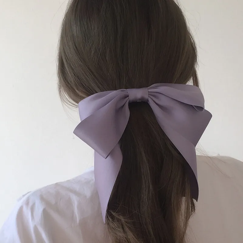 Pins Net Red Temperament Changchun Flower Blue Large Bow Hairpin Girls Korean Version New Spring Hairpin Wholesale Version Coreana Nueva Horquilla De 