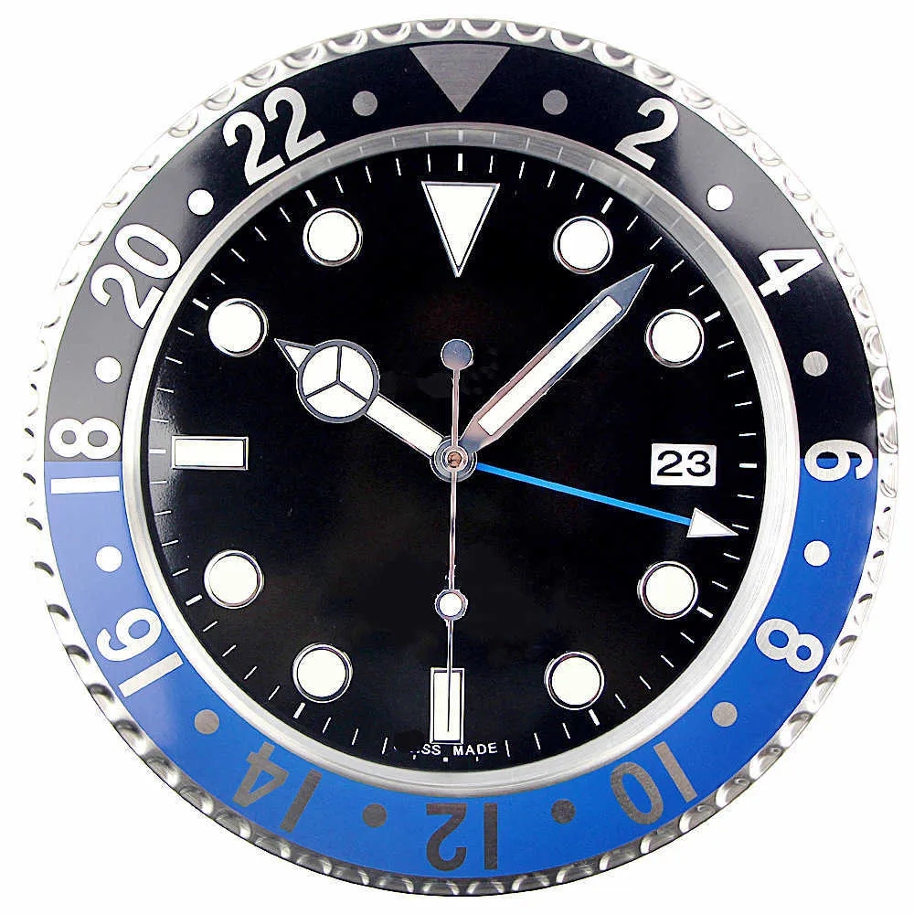 Cloc Super Silent Metal Modern Design Large Wall Watch Home Stainless Steel Luminous Clock The Date Will Work P230328