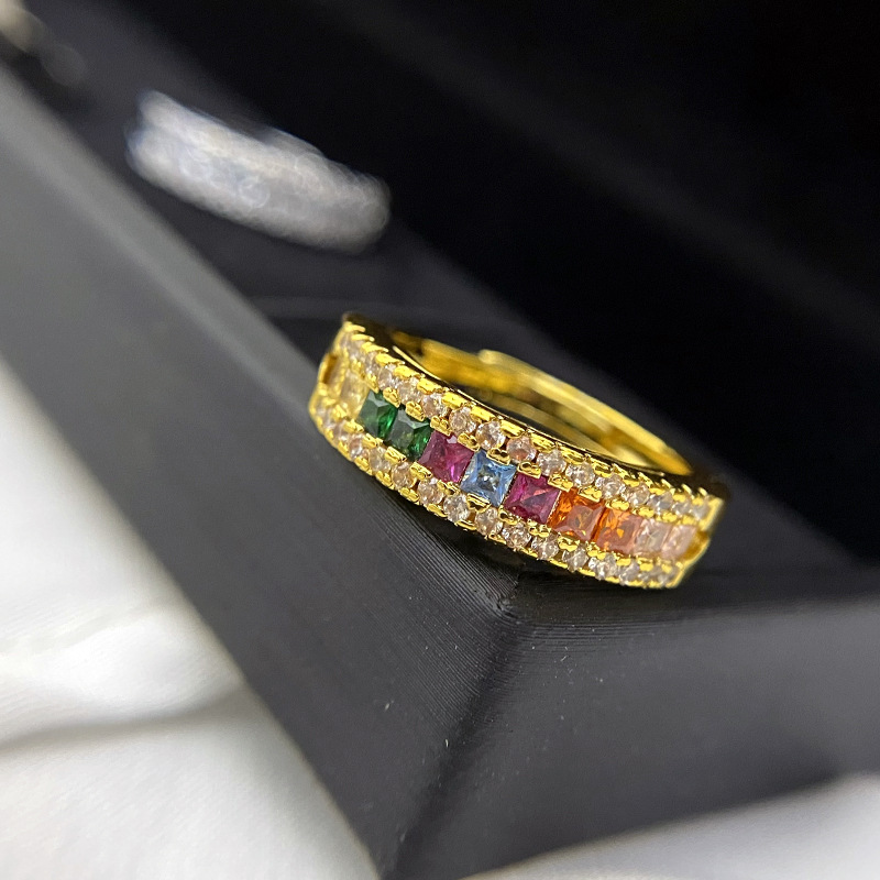 Sparkg Wedding Rings: Sterg Sier Cubic Zirconia CZ Dia Rose Gold Party Women Open Adjustable Ring