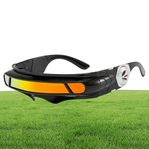 Sunglasses Super Cool Futuristic Caliburst Cyclops Wrap Colored Polarized Mirror Shield Sun GlassesSunglasses