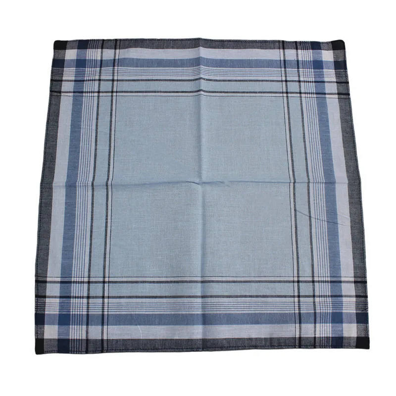 10Pcs Square Plaid Stripe Pocket for Wedding Party Restaurant Womens Handkerchief Hand Towel Cotton Handkerchiefs Men 240327