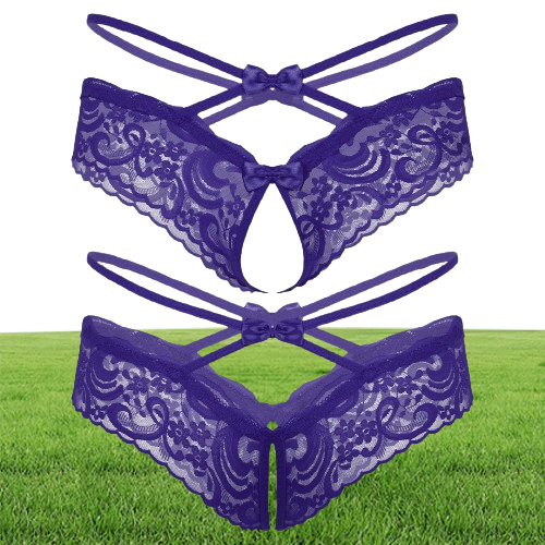 Men Lace Crotchless Thong Erotic Sexy Lingerie Sissy Lace Seethrough Open Crotch Thong Briefs Bowknot Low Waist Gay Underwear5161122