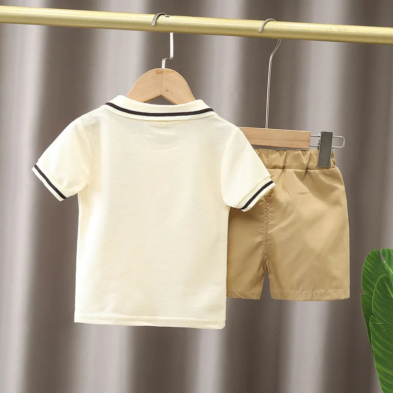 Baby Boy Clothes Set TshirtShorts Kids Summer Clothing Cute Cartoon Outfit Infant Toddler Tee Shirt Pants 240313