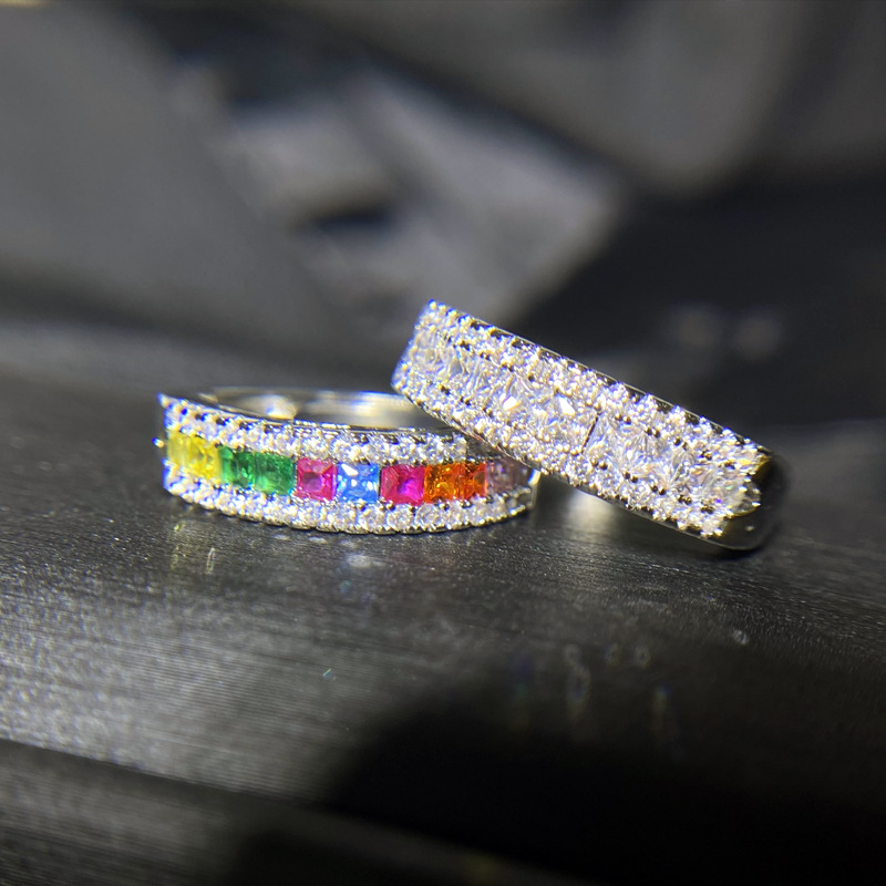 Sparkg Wedding Rings: Sterg Sier Cubic Zirconia CZ Dia Rose Gold Party Women Open Adjustable Ring