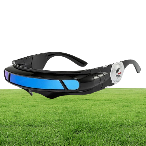 Sunglasses Super Cool Futuristic Caliburst Cyclops Wrap Colored Polarized Mirror Shield Sun GlassesSunglasses