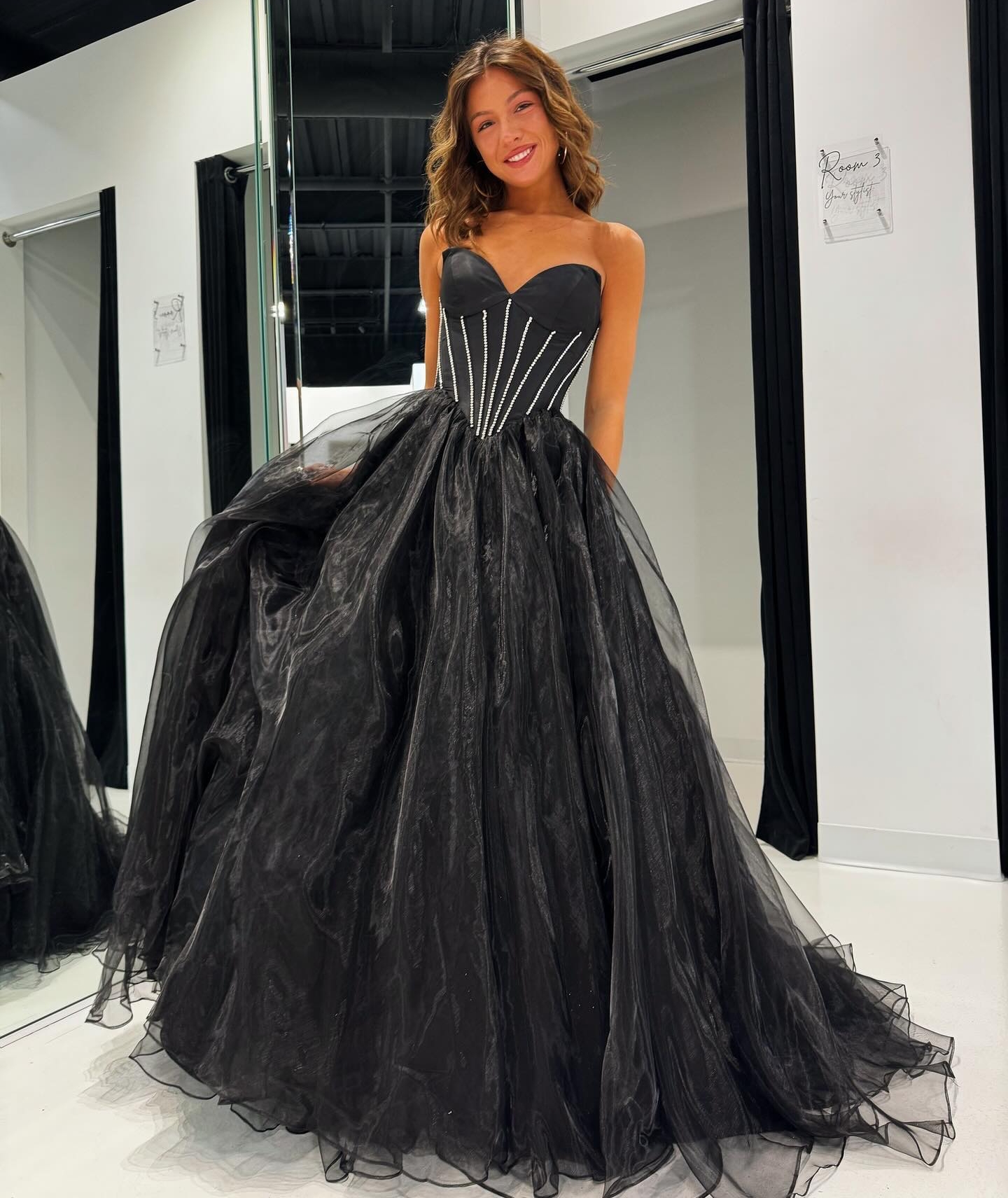Corset Ballgown Prom Dress Sweetheart Crystals Lady Pageant Prom Spring Winter Evening Hoco Gala Cocktail Red Carpet Gown Special Occasion Sweet 15/16