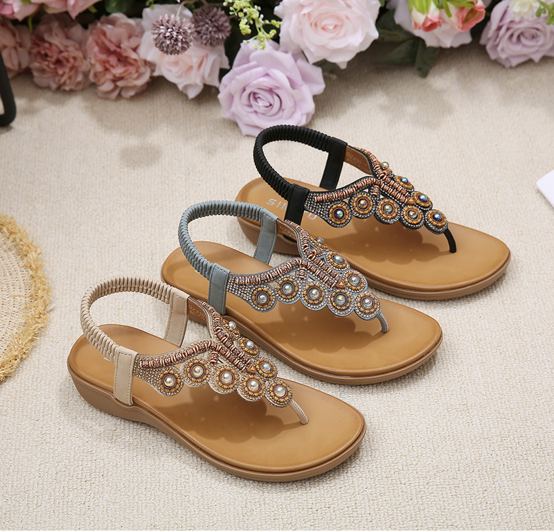 new Sandals Women wedge Classic Sliders Summer Comfortable Soft Outdoor elastic Beach Girl Sandal lady Casual slippers 36-41