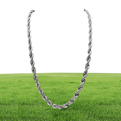 Gold Rope Chains For Men Fashion Hip Hop Necklace Jewelry 30inch Thick Link Chain