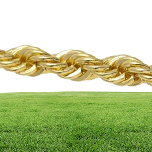 Gold Rope Chains For Men Fashion Hip Hop Necklace Jewelry 30inch Thick Link Chain