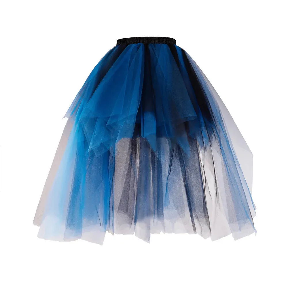 Stock Rainbow High Low Skirts Tie Dye Tulle Tutu Skirt Bustle Petticoat Clubwear Fancy Dance Carnival Dress Cpa5600 Cpa3277