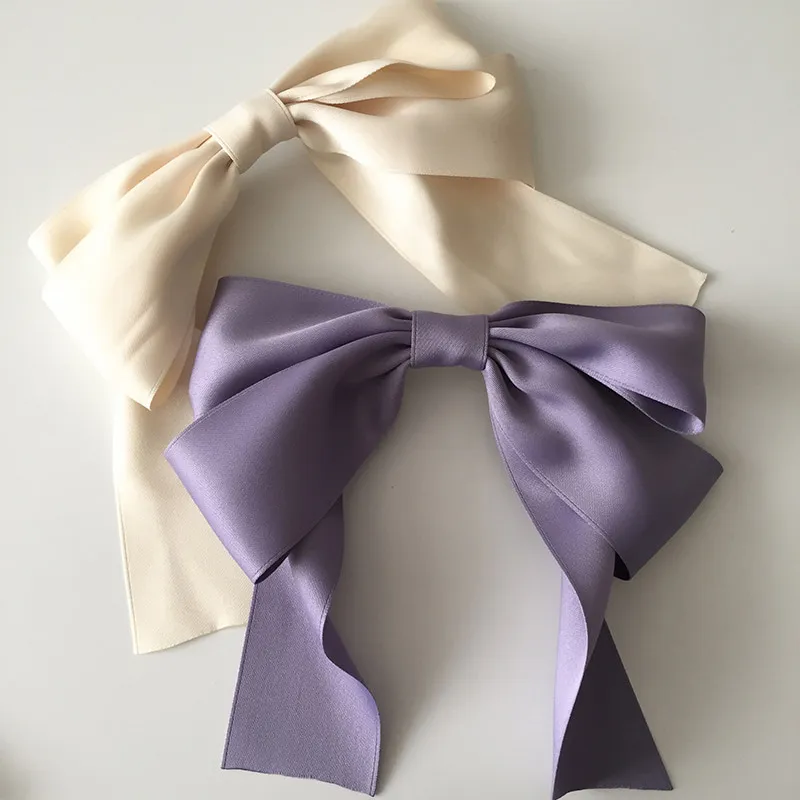 Pins Net Red Temperament Changchun Flower Blue Large Bow Hairpin Girls Korean Version New Spring Hairpin Wholesale Version Coreana Nueva Horquilla De 