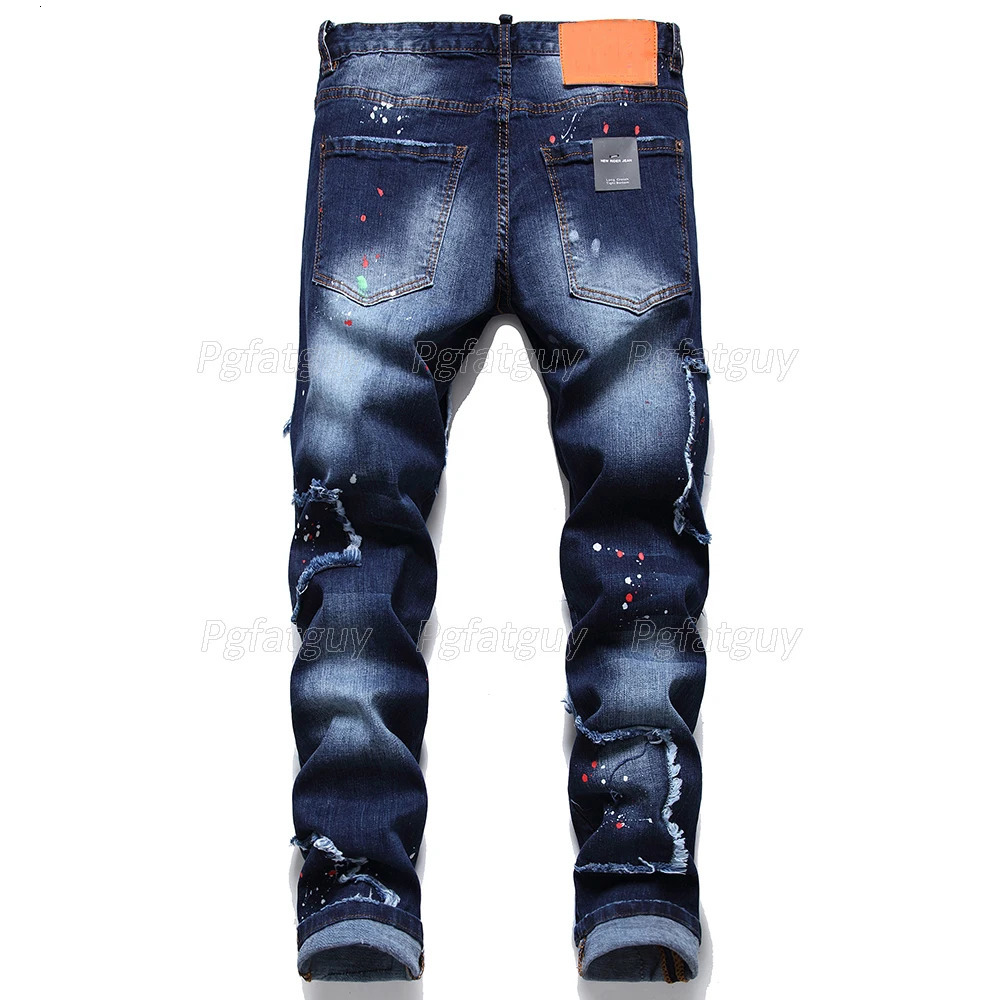 Retro Motorcycle Mens Sets Rock Badge Embroidered Waistcoat and Ripped Patch Stretch Pants Summer Vest Jeans 2 Pieces Set 240318