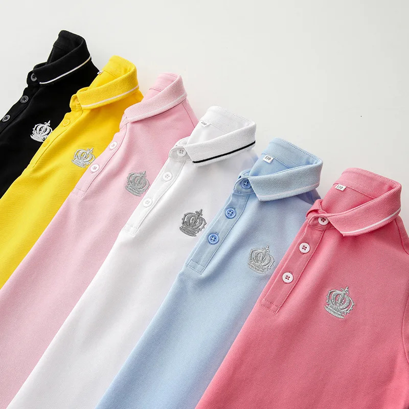 Clibeso Boys Polo Shirt Kids Short Sleeve Cotton T Shirts with Embroidery Children Summer Outerwear Tops School Sport Clothes 240319