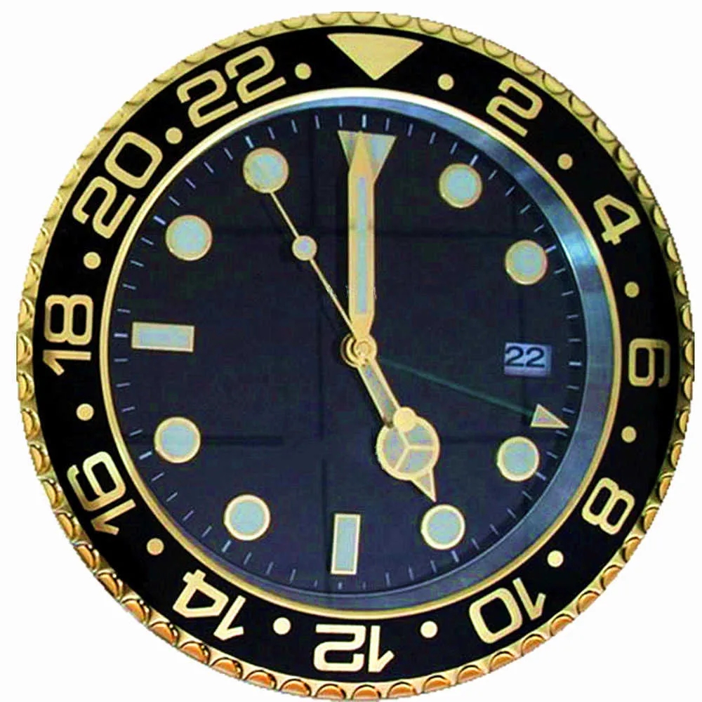 2024 Home Decoration Clocks Modern Design Quartz Large Wall Watch Stainless Steel With Date Luminous Silent Sweeping Hands W250107