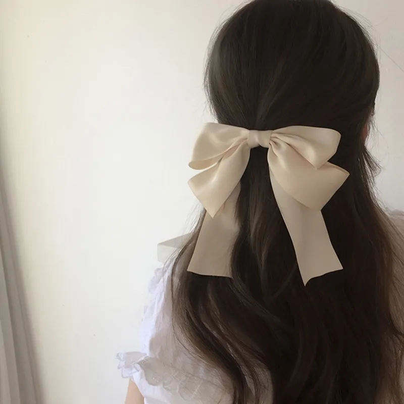 Pins Net Red Temperament Changchun Flower Blue Large Bow Hairpin Girls Korean Version New Spring Hairpin Wholesale Version Coreana Nueva Horquilla De 