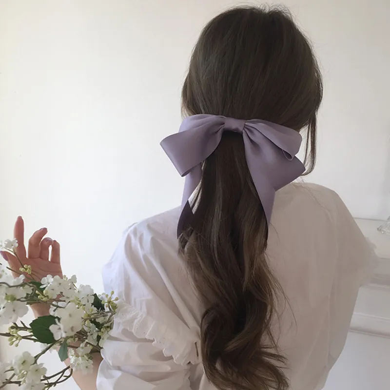 Pins Net Red Temperament Changchun Flower Blue Large Bow Hairpin Girls Korean Version New Spring Hairpin Wholesale Version Coreana Nueva Horquilla De 