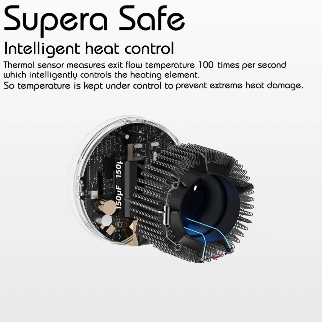 Supera Ionic Hair Dryer For Hair Ultra High Speed Motor 220V 1600W Styling Tool Professional HairDryer Negative Ion Hairdryers 240312
