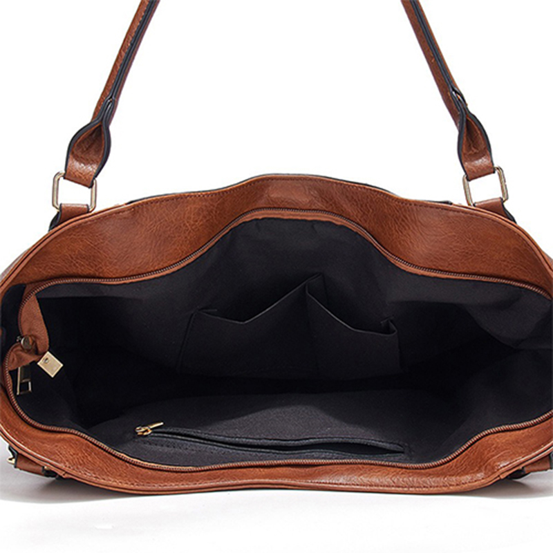 new European and American retro tassel tote bag, single shoulder bag, bucket bag