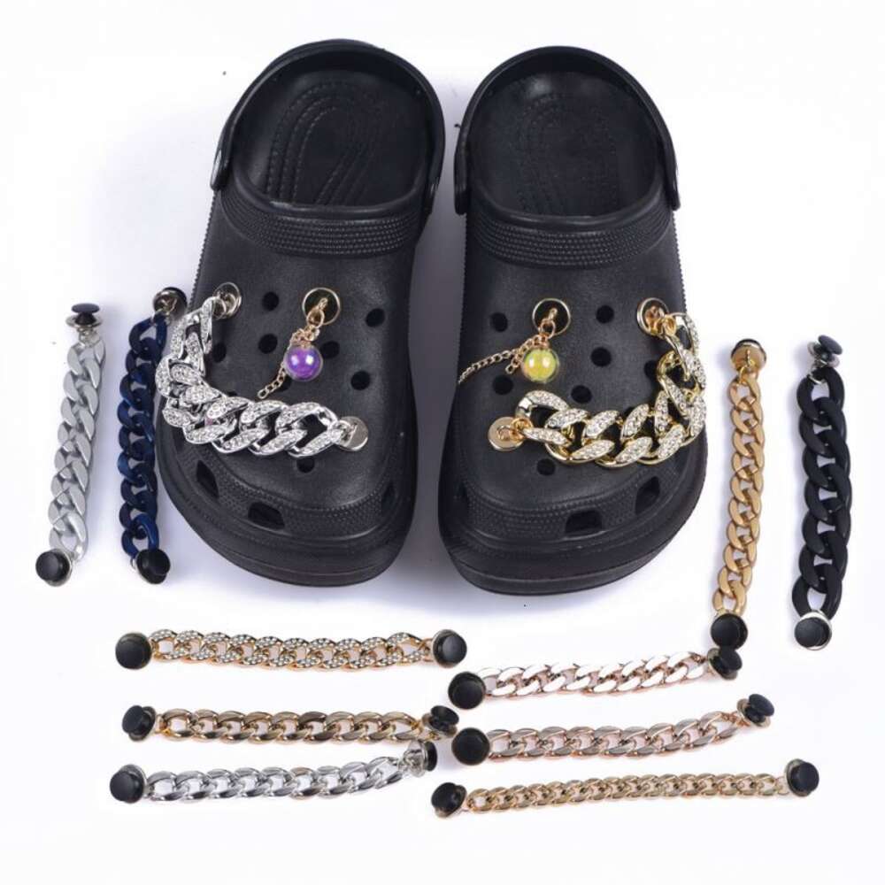 Wholesale metal/resin Shoe chain Decoration Charm Chain for DIY Women Clog Shoes