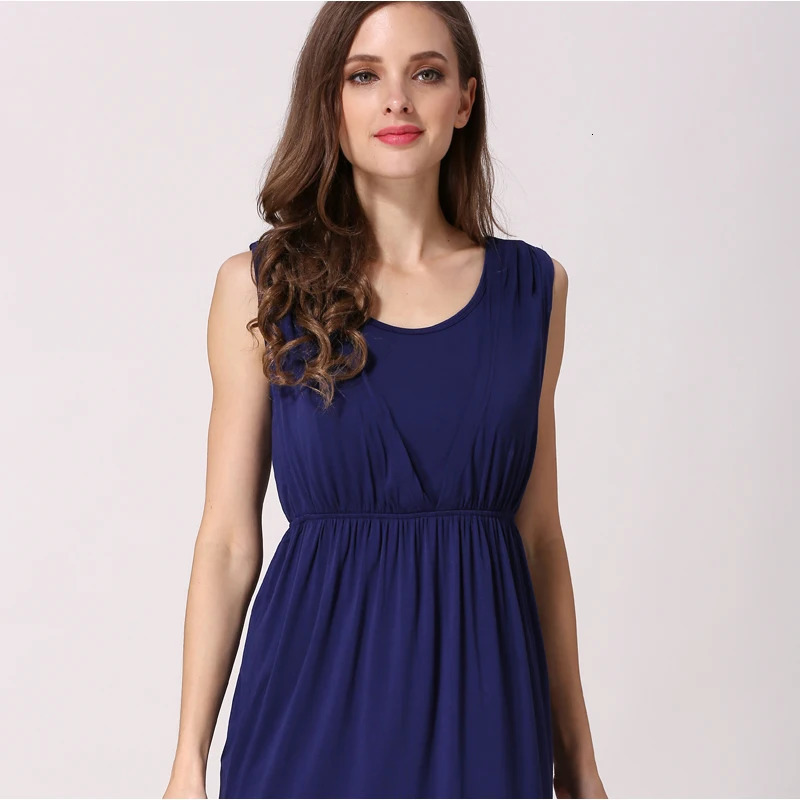 Summer Maternity Clothes Breastfeeding Dress Sleeveless Dresses For Pregnant Women Lactation Vest Nursing Skirt 240327