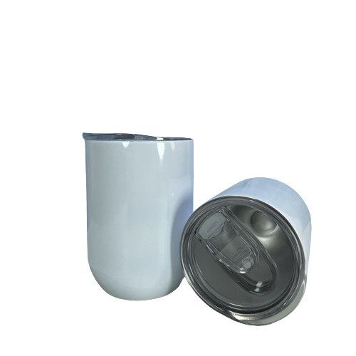 DIY 12oz Sublimation STRAIGHT Wine tumbler Stainless Steel Wine Glasses Egg Cups Stemless Wine Glasses with lid Vacuum Egg Shape