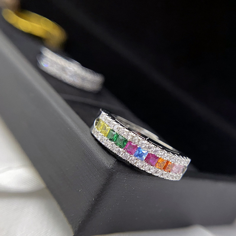 Sparkg Wedding Rings: Sterg Sier Cubic Zirconia CZ Dia Rose Gold Party Women Open Adjustable Ring