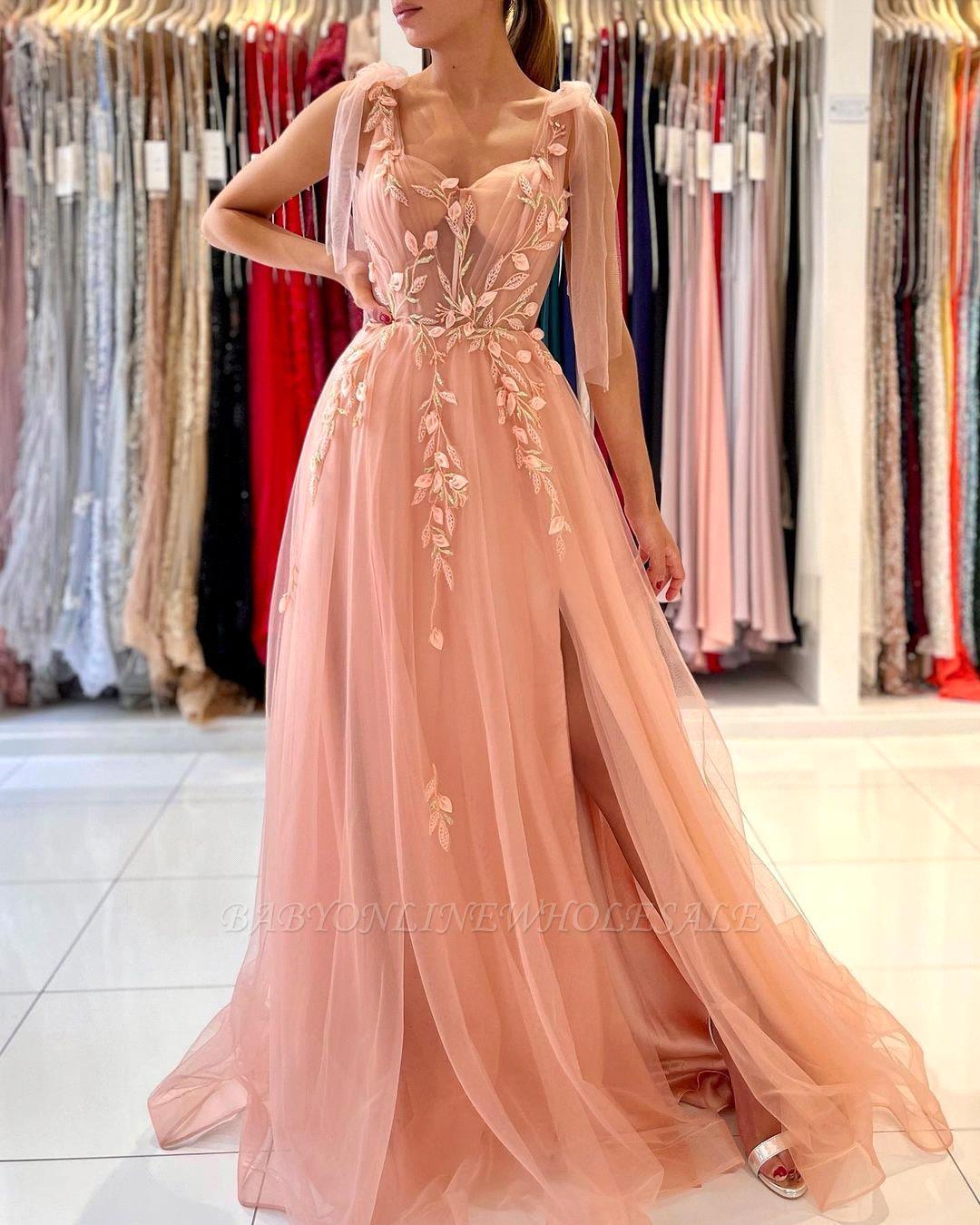 Pink Evening Dresses 2024 New Sexy Backless Sheer Spaghetti Straps A Line Tulle Prom Party Gowns Bridesmaidsd Women Occasion Vestidos BC10147