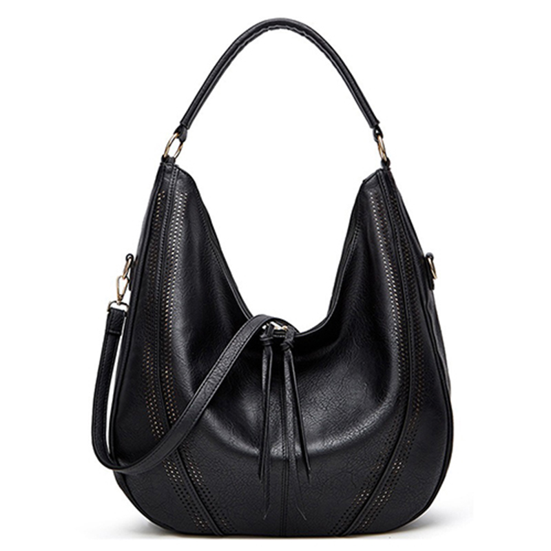 fashionable shoulder bag for women, large capacity retro rivet crossbody bag