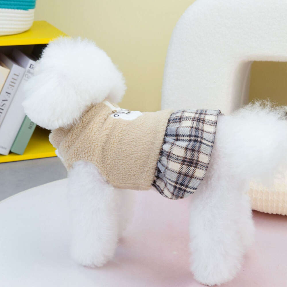 Fall/Winter Set New Dog Sweater Dress Pet Clothing Cute bear graphic puppy dress
