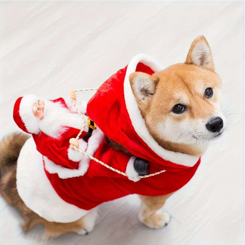 christmas dog costume claus riding cosplay costumes party outfit for small medium large dogs santa pet clothes