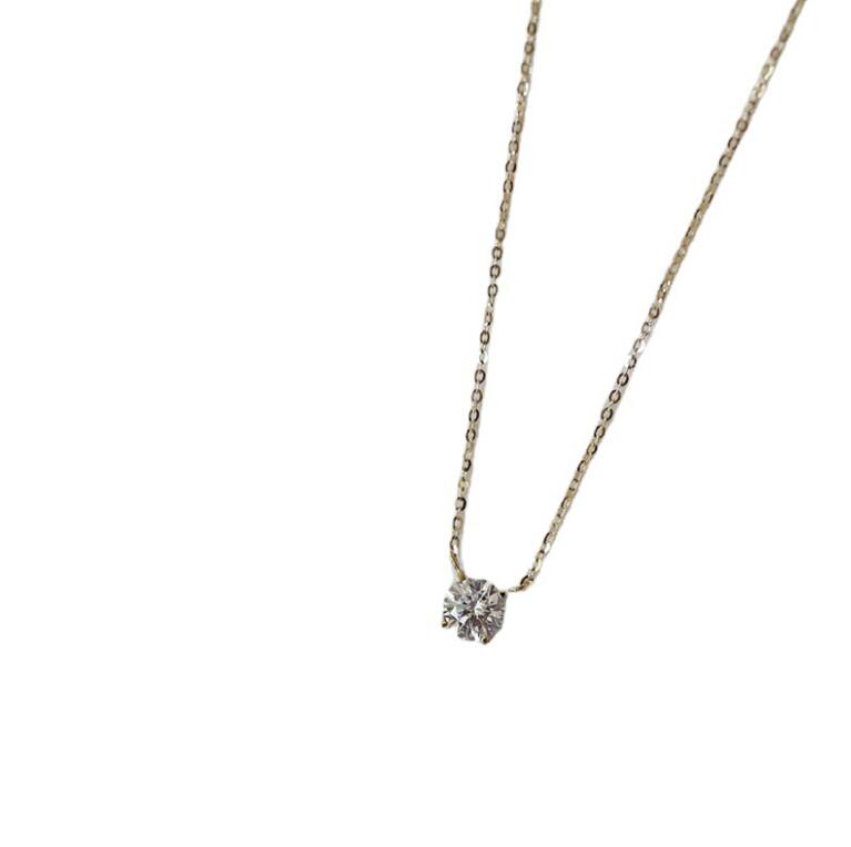 2024 Choucong Moissanite Dia Pendant Simple Fashion Jewelry Real 100% Sterling Sier 14K Gold Solitaire Gemstones Women Beach Clavicel Necklace Gift