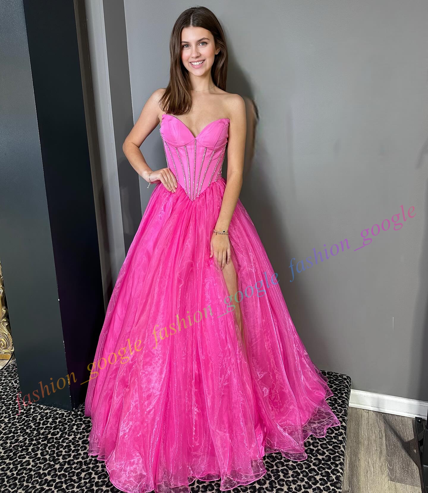 Corset Ballgown Prom Dress Sweetheart Crystals Lady Pageant Prom Spring Winter Evening Hoco Gala Cocktail Red Carpet Gown Special Occasion Sweet 15/16